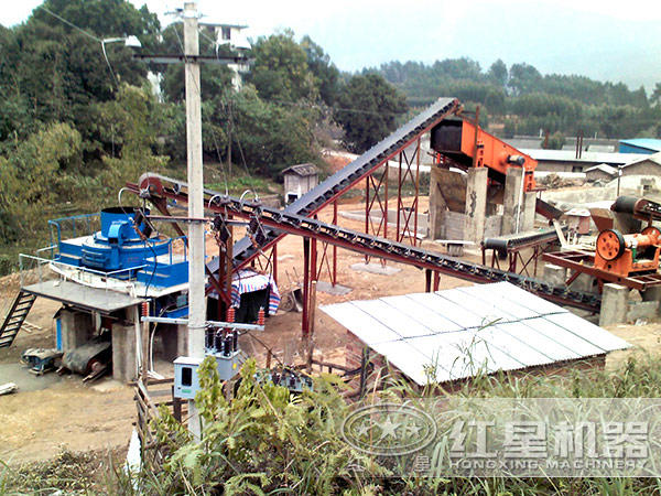 山東客戶制砂機現(xiàn)場圖