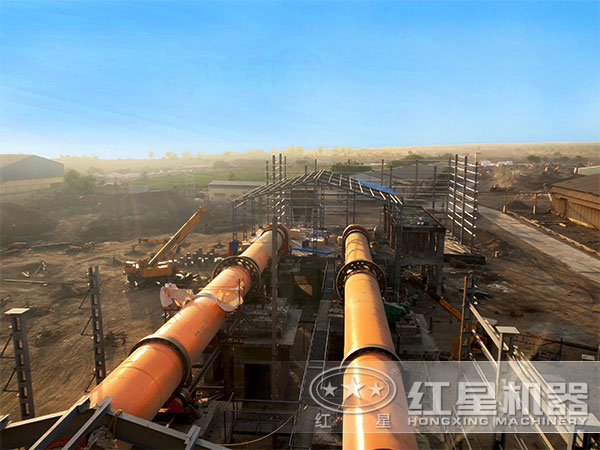 紅星機器廠家生產的回轉窯現場實拍圖 紅星機器廠家生產的回轉窯現場實拍圖