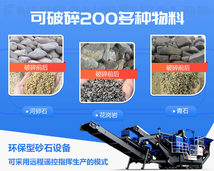履帶式移動破碎機設備應用廣泛