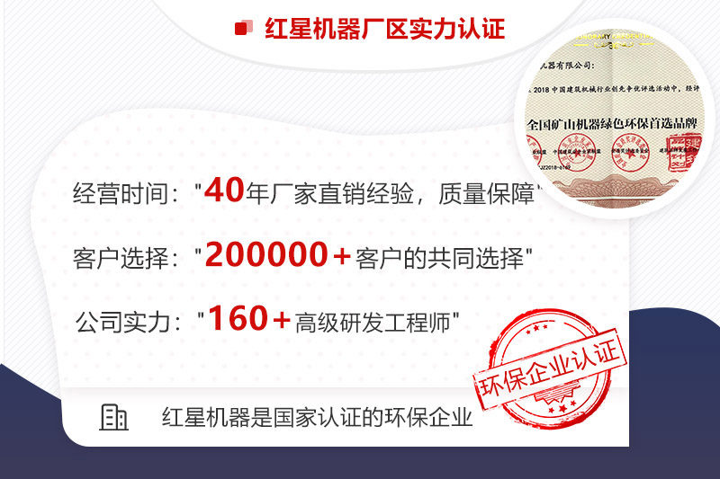 紅星機(jī)器是國家認(rèn)證的環(huán)保企業(yè)
