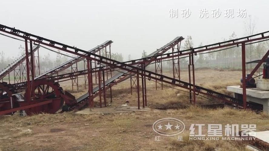 原創(chuàng)-高清-圓錐式制砂機(jī)工作現(xiàn)場(chǎng)（圓錐破碎機(jī)代替制砂機(jī)完成制砂的視頻）